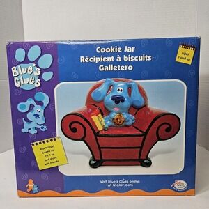 Vintage 2001 Blue's Clues Cookie Jar Ceramic Thinking Chair Nick Jr. Nickelodeon